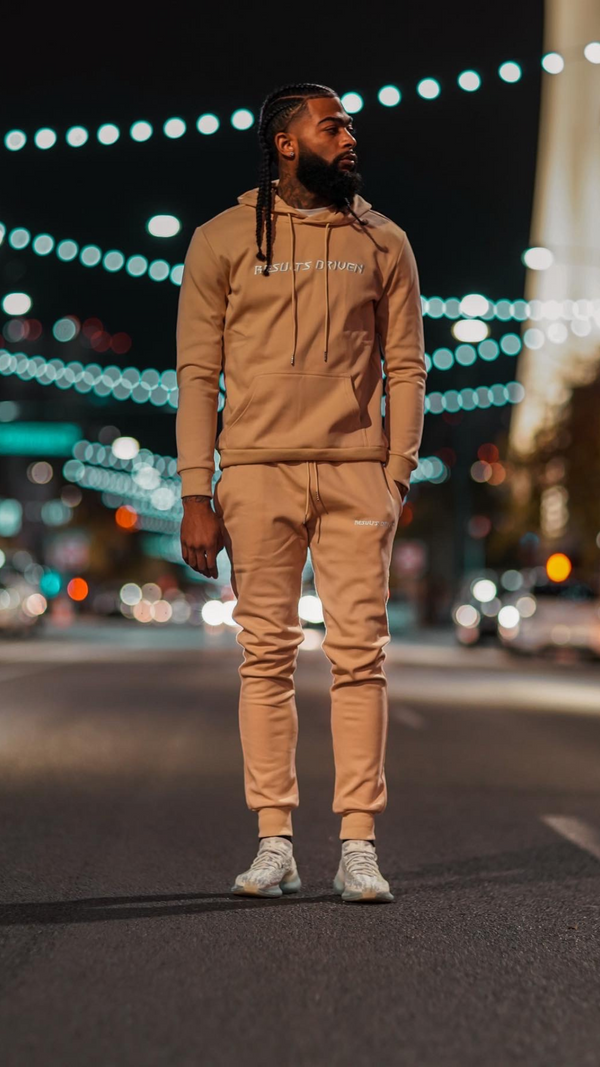 Tan Slim Fit Sweatsuit 